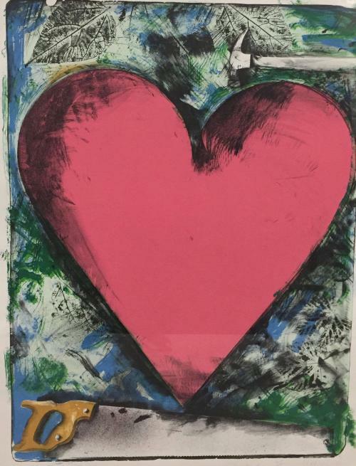 Jim Dine, "A Heart at the Opera," 1983, Color lithograph, 46 × 37 in. (116.8 × 94 cm), Gift of Dr. Paul Kanev, 2020.13.1