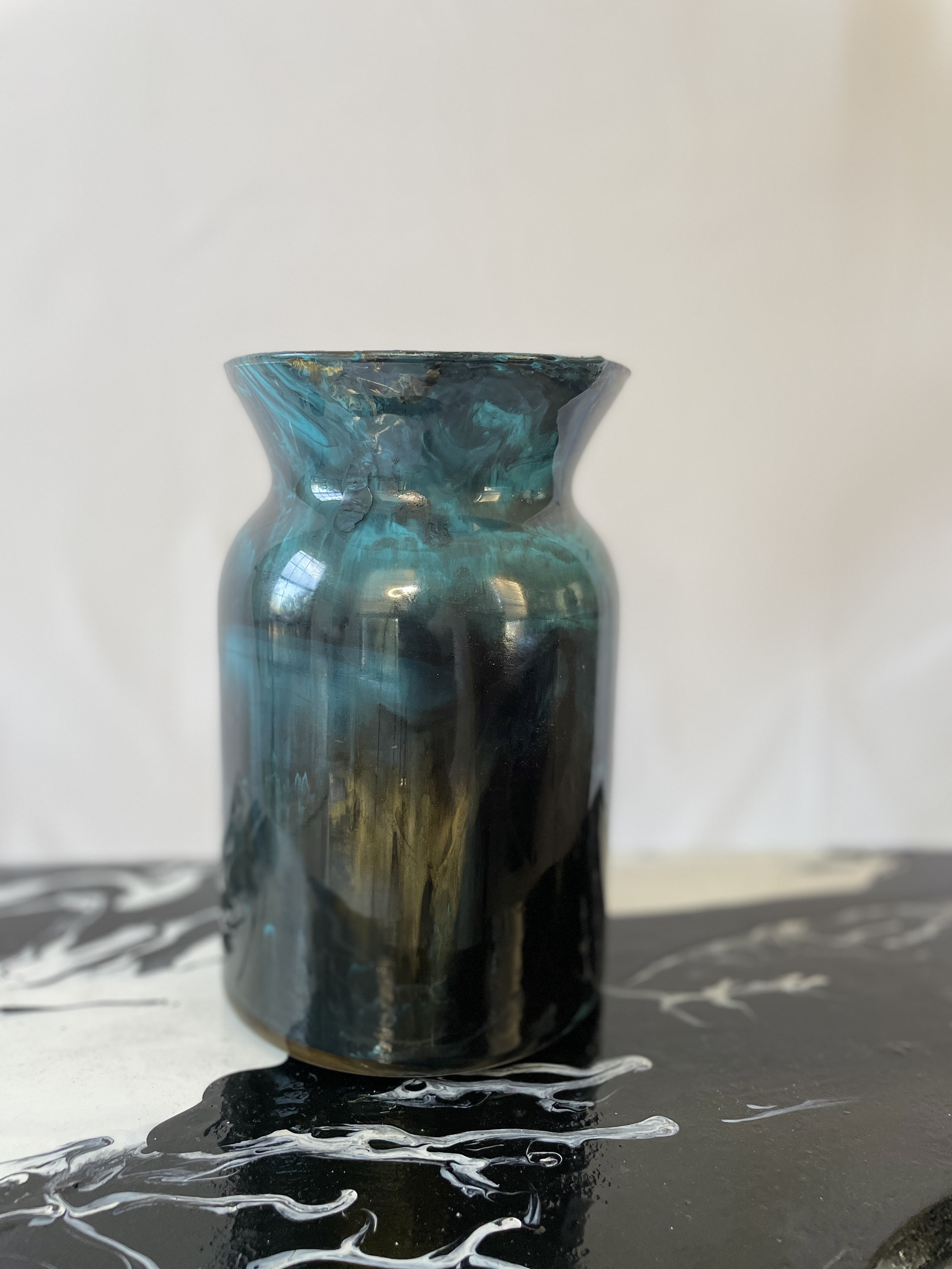 Midnight blue vase by Sue Byars