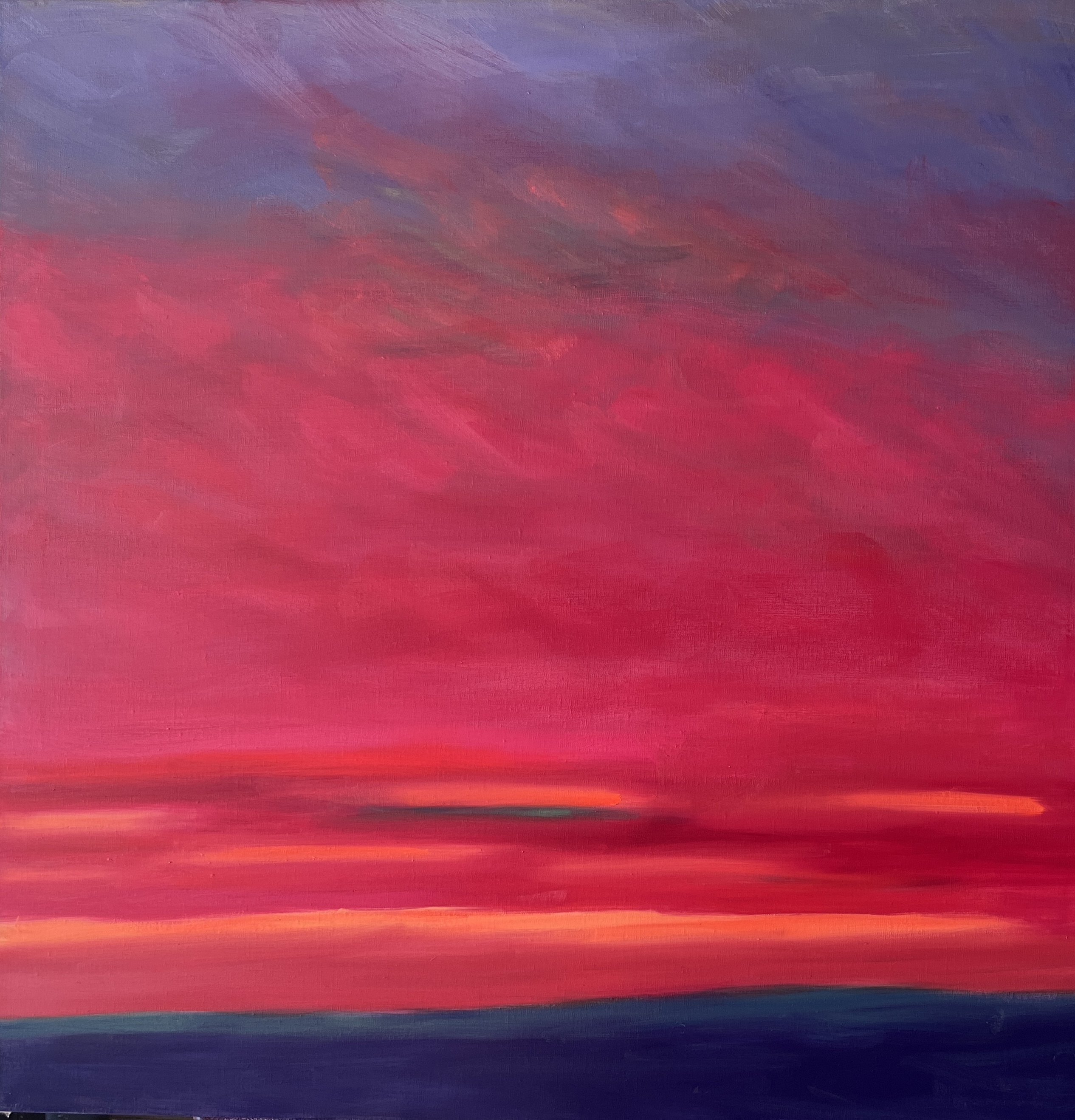 Kay Knight Clarke, "At the End," Oil on linen, 30 x 30 in., Courtesy of the Artist