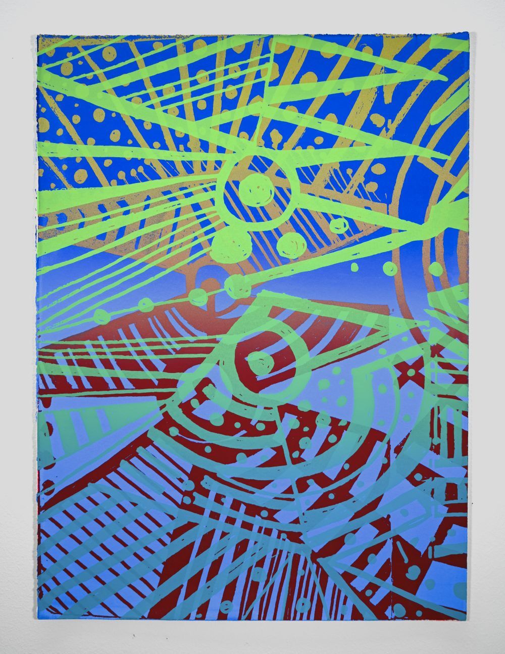 John Hitchcock, "Sonic Echo," 2024, Screenprint, Courtesy of the Artist