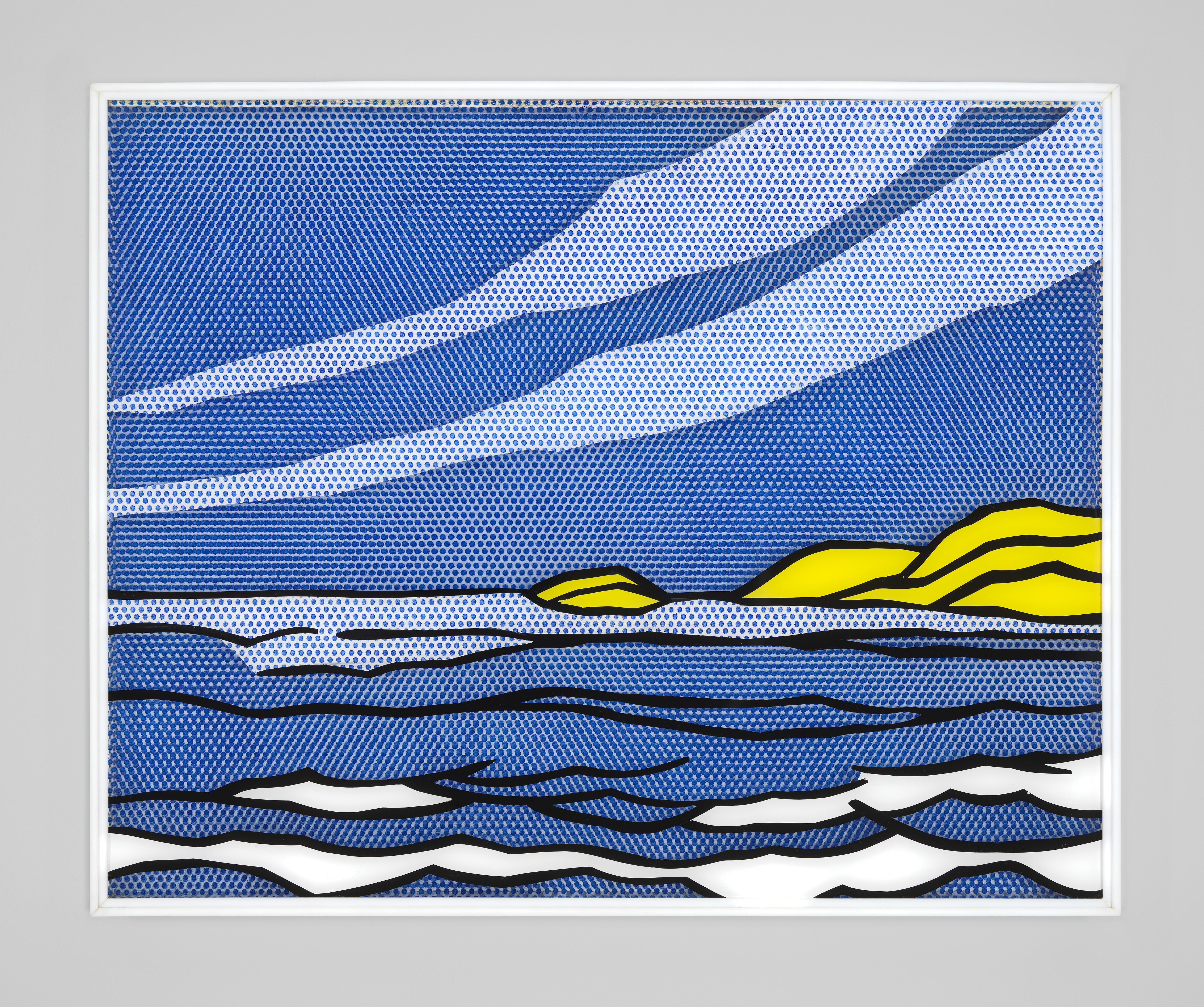 Roy Lichtenstein, "Sea Shore," 1964, Oil and acrylic on two sheets of plexiglass, Whitney Museum of American Art; The Roy Lichtenstein Study Collection, gift of the Roy Lichtenstein Foundation 2019.83. © Roy Lichtenstein Foundation, all rights reserved