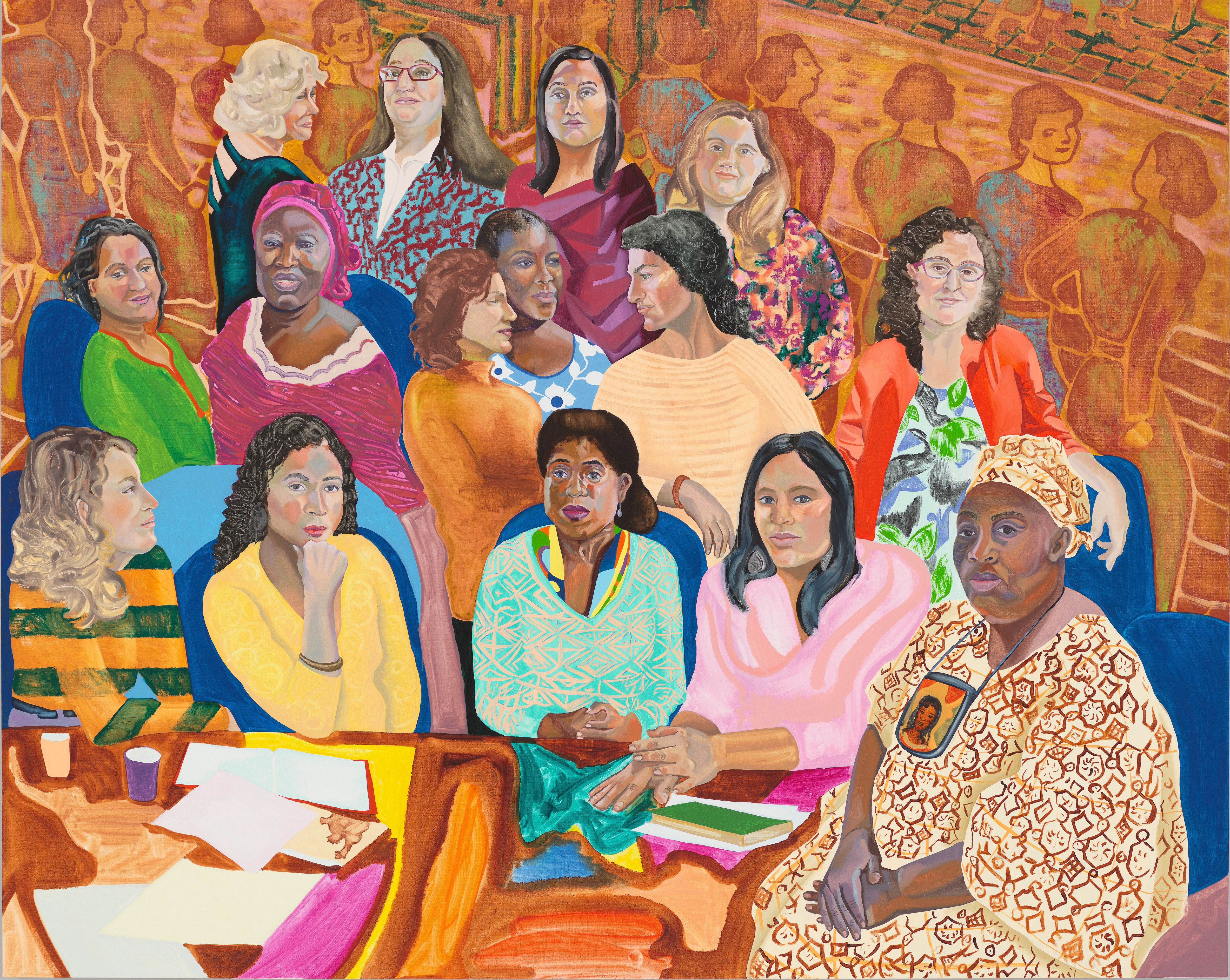 Aliza Nisenbaum, <i> MOIA's NYC Women's Cabinet</i>, 2016 Oil on linen 68 × 85 in.